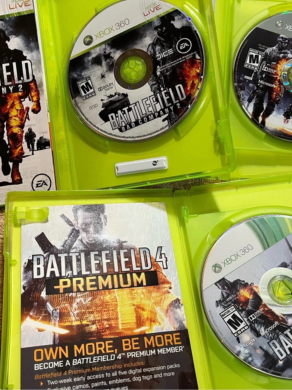 Xbox 360 Battlefield Game Bundle (Green)